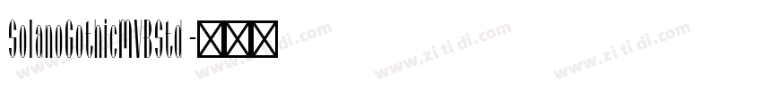 SolanoGothicMVBStd 字体转换
